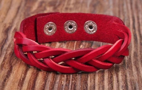 Braccialetto pelle d06 - braccialetto,