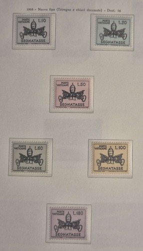 1968 vaticano segnatasse 6 - -,