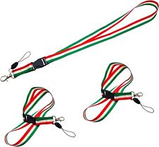 3x Lanyard Cordino da Collo Porta Pass Badge collarino Laccio Portachiavi Italia