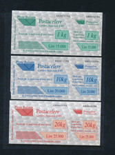 Italia Repubblica 1997 Postacelere Corriere EMS n.1/3 MNH** Certificato Bolaffi