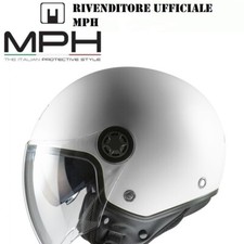Casco Mph One Jet Semintegrale Bianco Doppia Visiera + Parasole Mis. XL Afs Roma