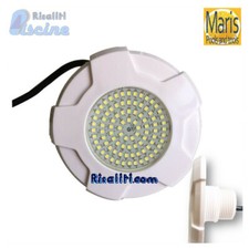 FARO BIANCO CALDO PISCINA 90 LED IP68 MARIS 10W PER BOCCHETTE FILETTO 1"1/2