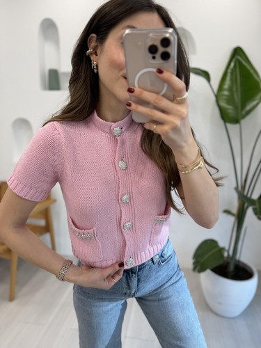 Cardigan zara rosa nuovo con - rosa,