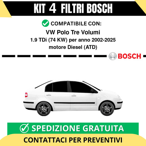 Kit bosch filtri tagliando - kit,