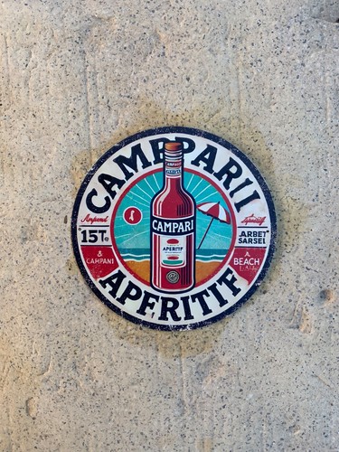 Insegna metallo campari - insegna, in