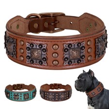 Genuine Leather Studded Wide