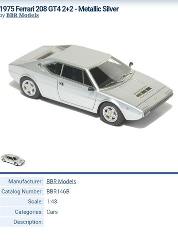 Ferrari 208 gt4 - , completa