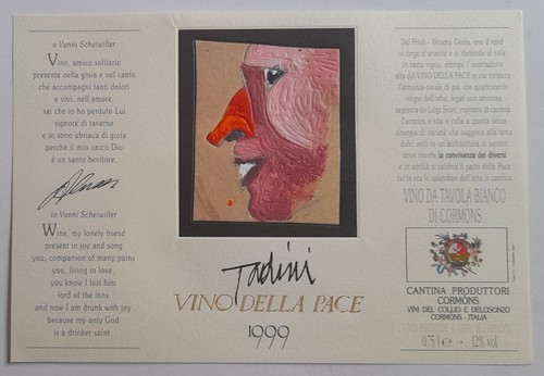 Etichetta vino pace - vino,