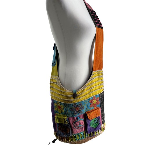Borsa hobo patchwork floreale