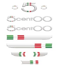 Kit adesivi tricolore fiat 500 - kit,
