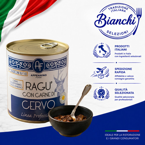 Ragu carne cervo 800g - cervo,