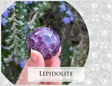 Sfera LEPIDOLITE Mika pietra viola 4 Cm Circa Cristalli Pietre Naturali Chakra