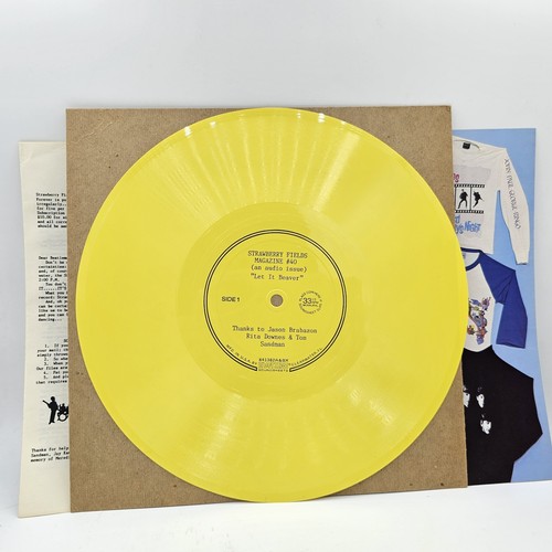 Beatles yellow flexi disc - yellow,