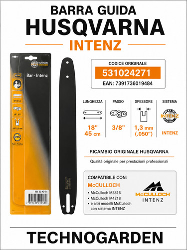 Barra guida husqvarna intenz - guida,
