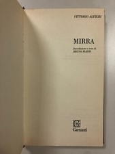 V. Alfieri, Mirra / Garzanti, 1990 Rilegato