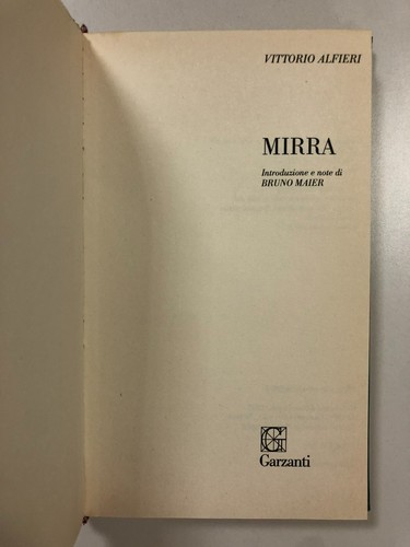 Alfieri mirra garzanti - v.,