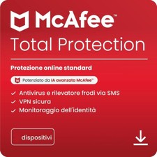 McAfee Total Protection 2025 5 dispositivi 2 anni | Versione completa o upgrade