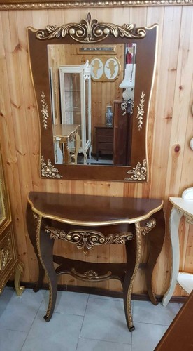 Consolle specchio legno - e,