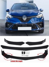 PER RENAULT CLIO V LAMA SOTTO PARAURTI ANTERIORE NERO LUCIDO IN ABS RS SPLITTER