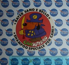 ADESIVO STICKER AUTOCOLLANT VINTAGE CANNONE SHAMPOO PER CANI ANNI '80