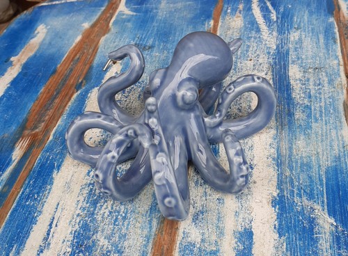 Piccolo polpo ceramica blu - piccolo,