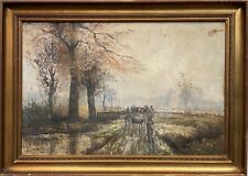 Wilhelm Ahrendt Nord Germania Paesaggio Autunnale Con Gregge di Pecore