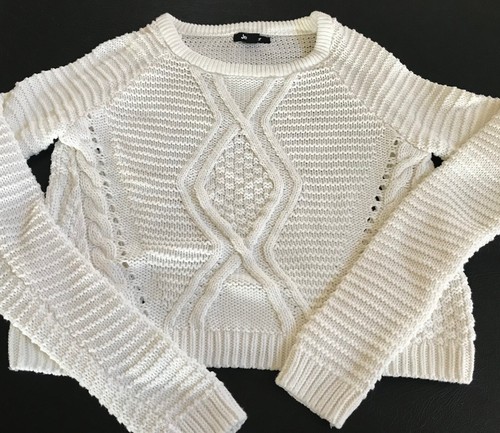 Maglione maglia cotone bianco