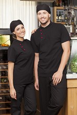 Polo Maglia T Shirt Uomo Donna da Lavoro Cuoco Cucina Divisa Pizzaiolo Cameriere