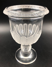 CRISTALLO D'ARTE VASO COPPA CALICE VETRO ARTISTICO SATINATO STILE LALIQUE 16CM