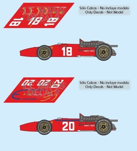 Decals ferrari 312 monaco - f1,