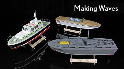 The wood model boat - the,