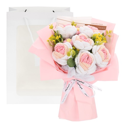 Mazzo fiori uncinetto rose - 6, 3