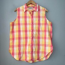 LL Bean Sleeveless Button Up