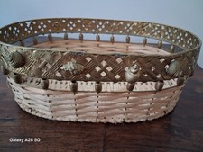 Cesto in vimini decorato ovale 
