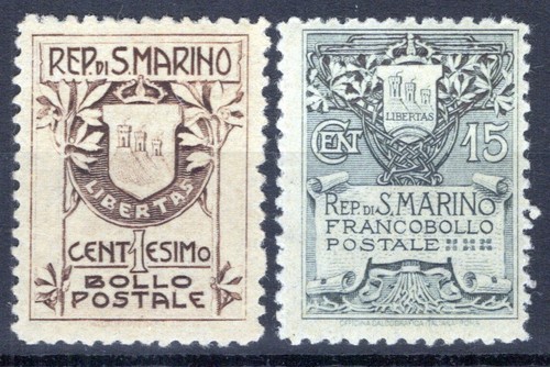 San marino 1910 stemmi 50 - stemmi, n.49-50