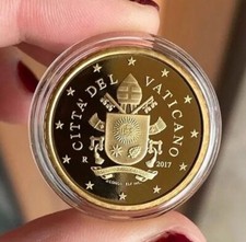 50 CENTESIMI 2017 VATICANO PROOF IN QUALITA' PERFETTA CAPSULA PROTETTIVA GEM BU
