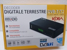 DECODER DIGITALE TERRESTRE IRRADIO KORA DVB-T2 H265 HEVC 10BIT HD