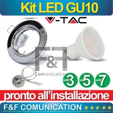  IC FARETTO DA INCASSO LED FISSO PANNELLO SLIM ROTONDO SMD2835 220v 230v LUCE 