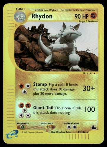 Pokemon cards rhydon 144 - pokemon, 29/144