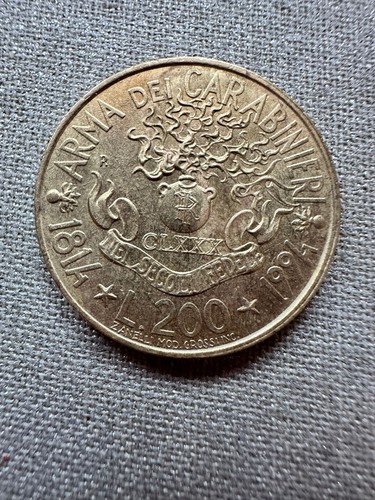 Moneta 200 lire - lire,, dei
