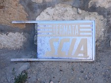 Vecchia Insegna Fermata Autobus Scia