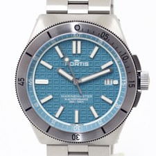 FORTIS W8120007 Marine master orologio da polso uomo argento quadrante blu automatico 179 g
