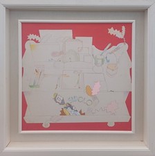 Luca Alinari - Olio e Tecnica Mista Su Tela - opera storica del 1976 - 40x40