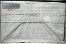 Completo Lenzuola Linea Valentino Cotone 100% Lavorazione a Mano Pizzo Sangallo