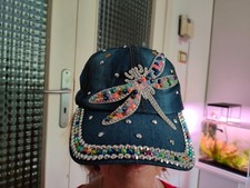 Cappello donna tipo baseball con strass