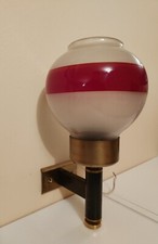 VENINI  e  CASEY - lampada da parete anni '50 con sfera Venini e braccio Casey