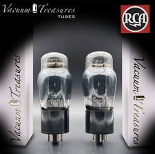 6L6GA RCA NOS Black Plate Black Glass Foil Getter Matched Tubes Made In USA '50s