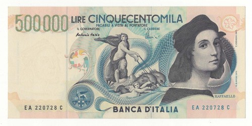 500000 lire raffaello decr - 500000,