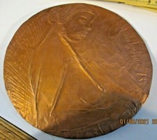 tondo rame sbalzato "DONNA DEL