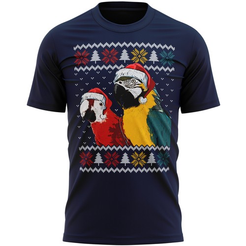 Maglietta pappagallo natale - maglietta,